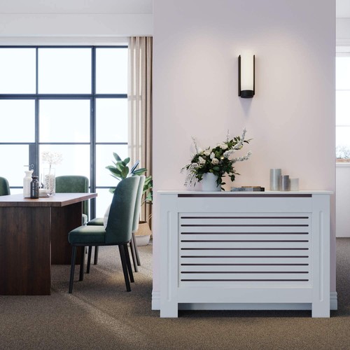 White radiator cover grill - radiator,