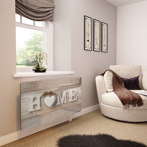 Glass radiator cover printed - glass,