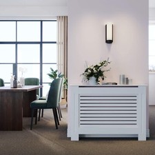 White Radiator Cover Cabinet