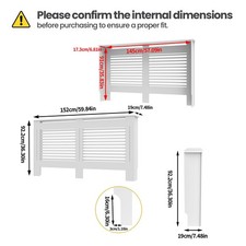 100/92cm High Radiator Cover