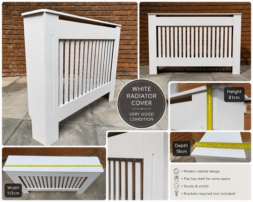 White radiator cover cabinet - radiator,