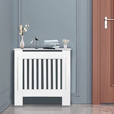 White Radiator Cover Cabinet